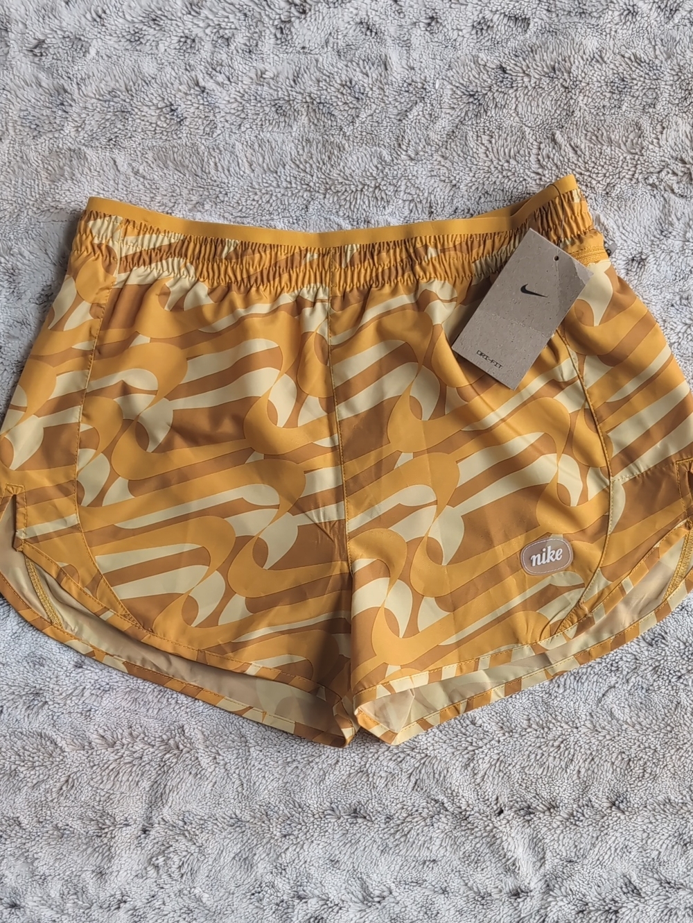 Nike Icon Clash Tempo Luxe Yellow Ochre Running Shorts